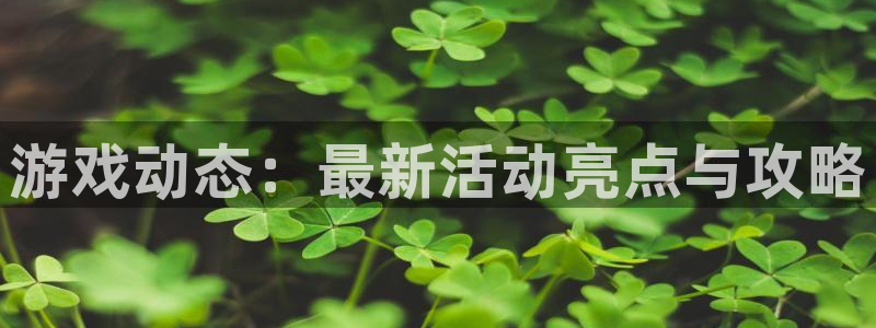蓝冠娱乐是什么：游戏动态：最新活动亮点与攻略